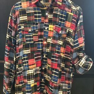 Siegfried Vintage men’s 100%cotton patchwork shirt